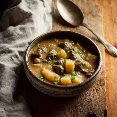 Homestyle Hearty Steak and Potato Soup Recipe