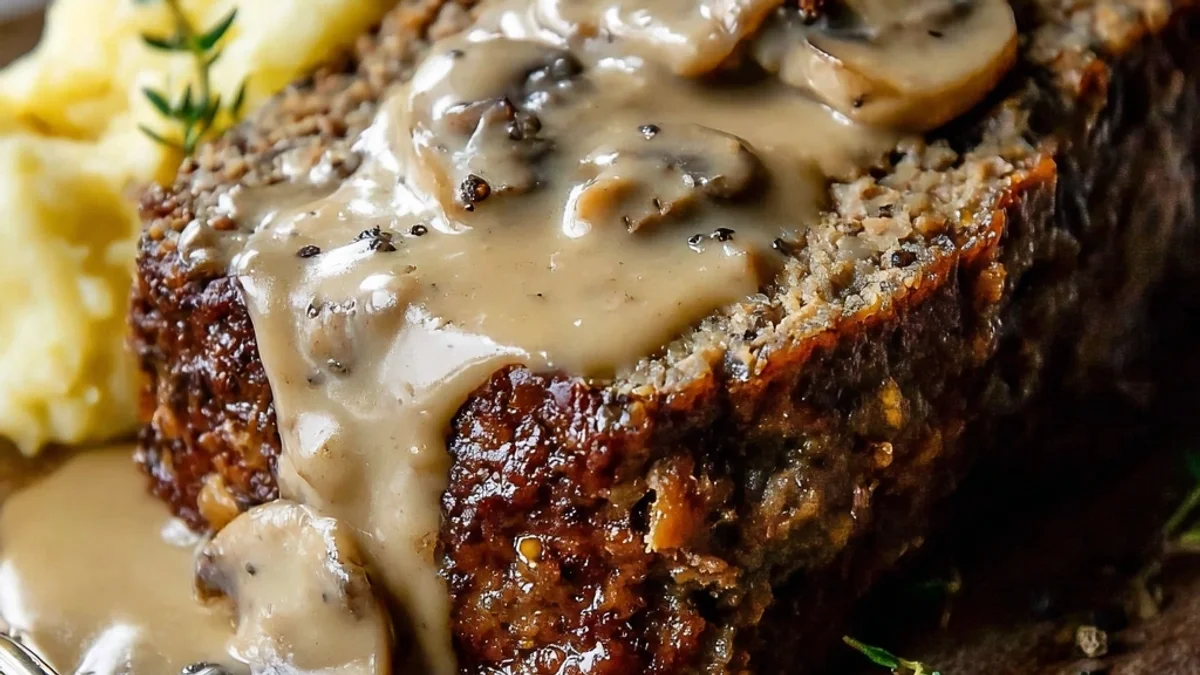 Homestyle Meatloaf with Mushroom Gravy: A Family Favorite