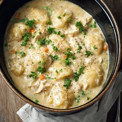 Homestyle Slow Cooker Chicken and Dumplings