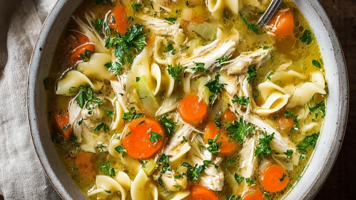 Homestyle Slow Cooker Chicken Noodle Soup for Busy Days