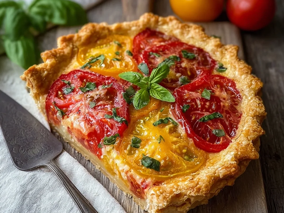 Homestyle Southern Tomato Pie Recipe - Featured Image