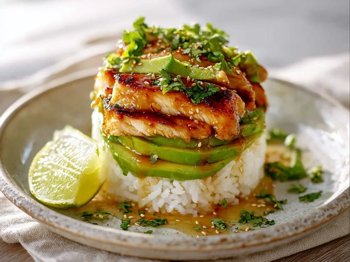 Honey Lime Chicken Avocado Rice Stack: A Zesty Dinner Idea - Featured Image
