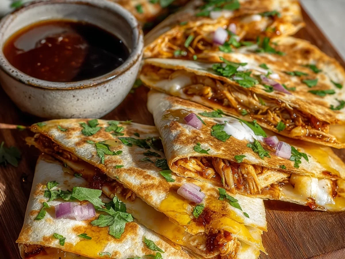 Hot Honey BBQ Chicken Quesadillas: Crispy, Sweet & Spicy - Featured Image