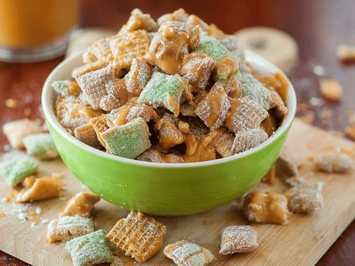 Irresistible Caramel Apple Puppy Chow - Featured Image