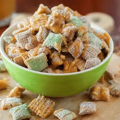 Irresistible Caramel Apple Puppy Chow
