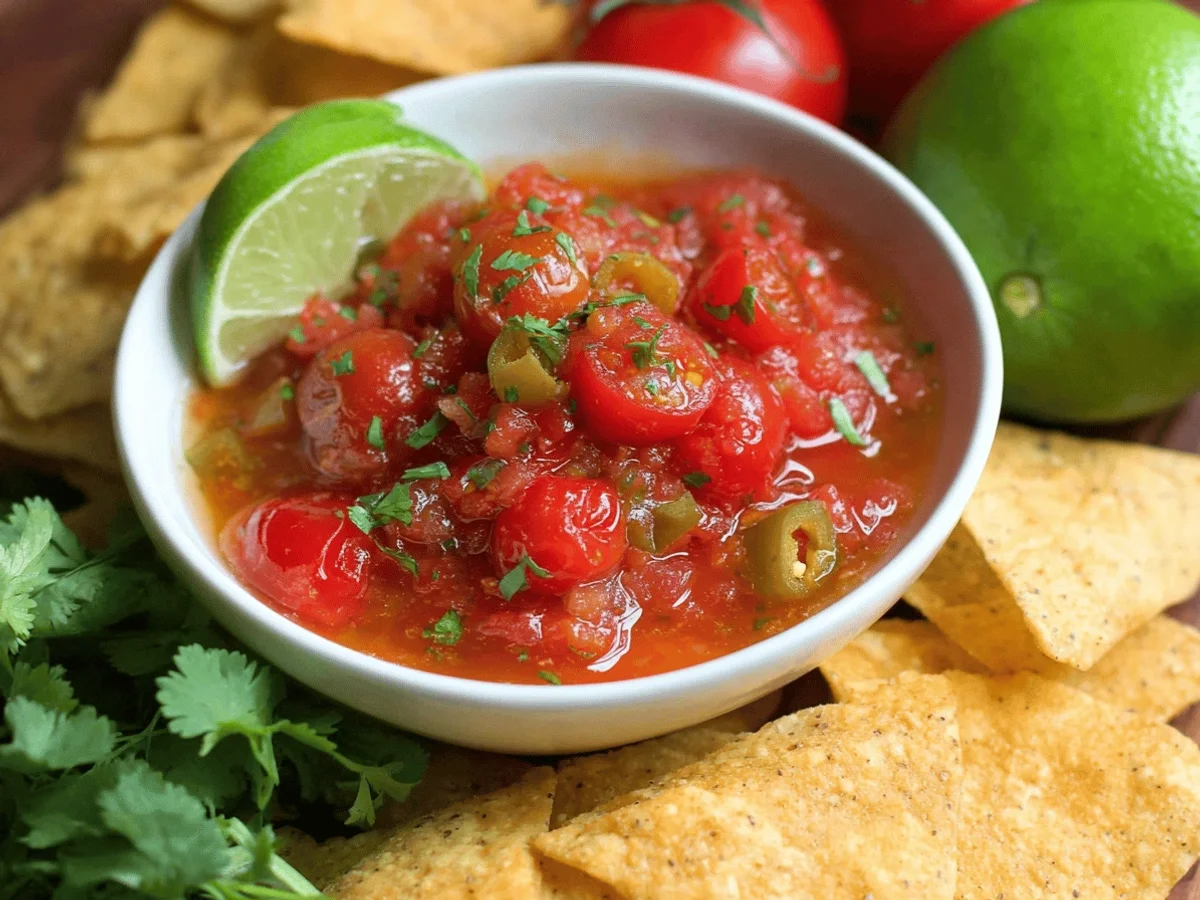 Irresistible Roasted Cherry Tomato Salsa Recipe - Featured Image