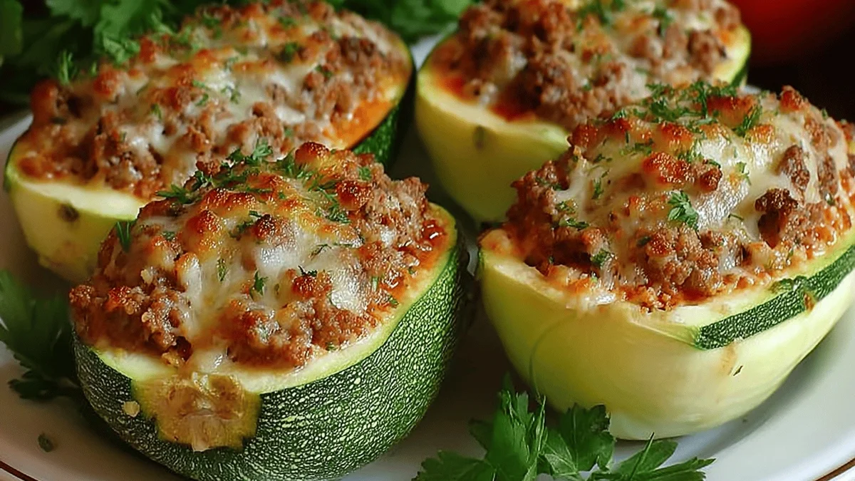 Irresistible Stuffed Zucchini Boats Recipe