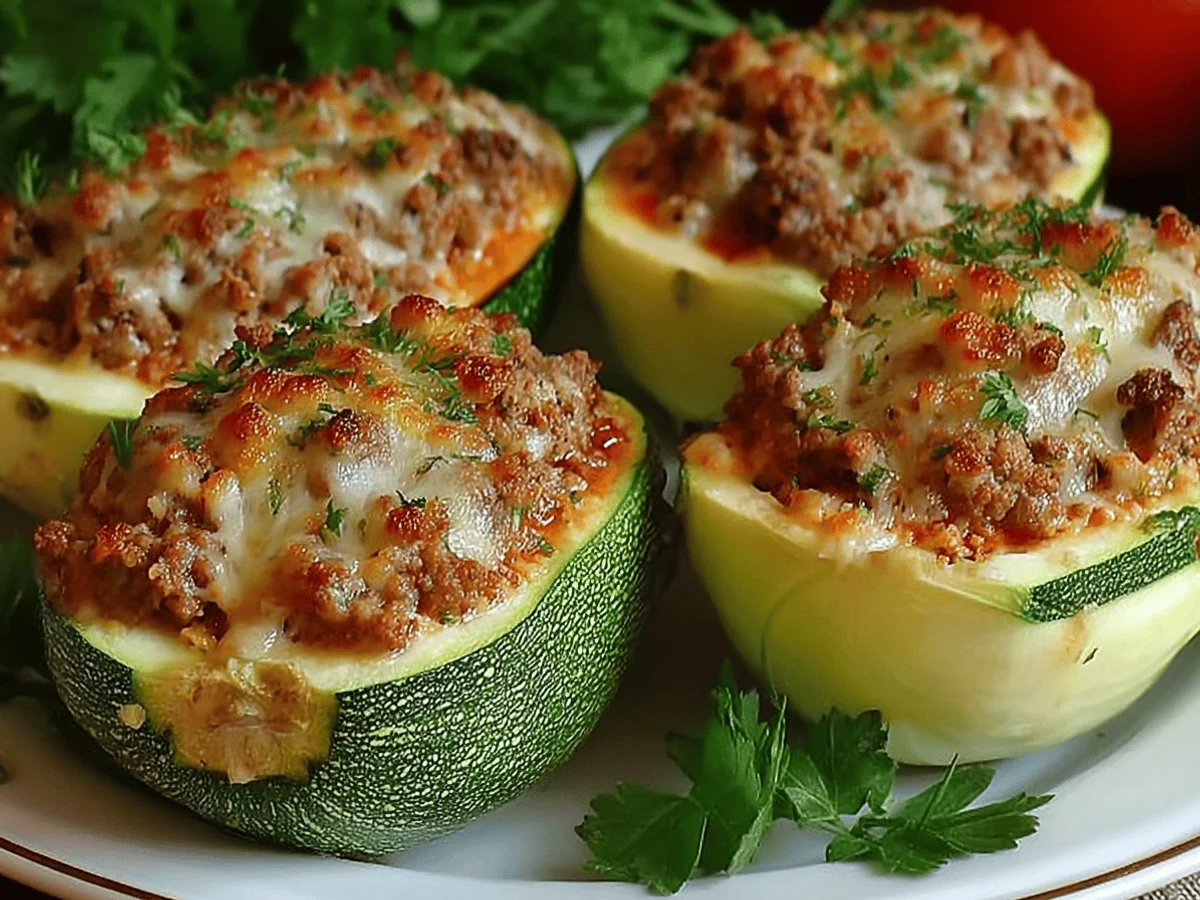 Irresistible Stuffed Zucchini Boats Recipe - Featured Image