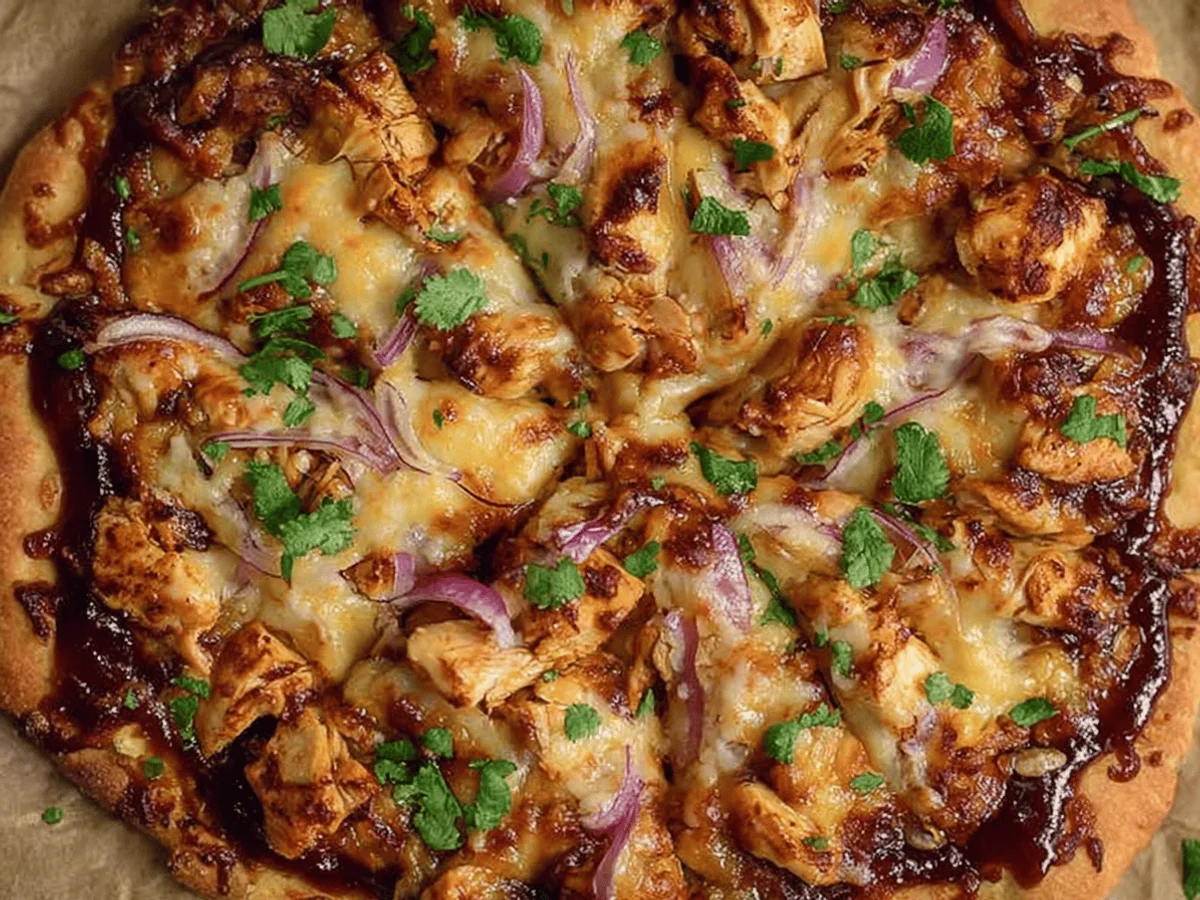 Irresistibly Easy BBQ Chicken Pizza Recipe - Featured Image