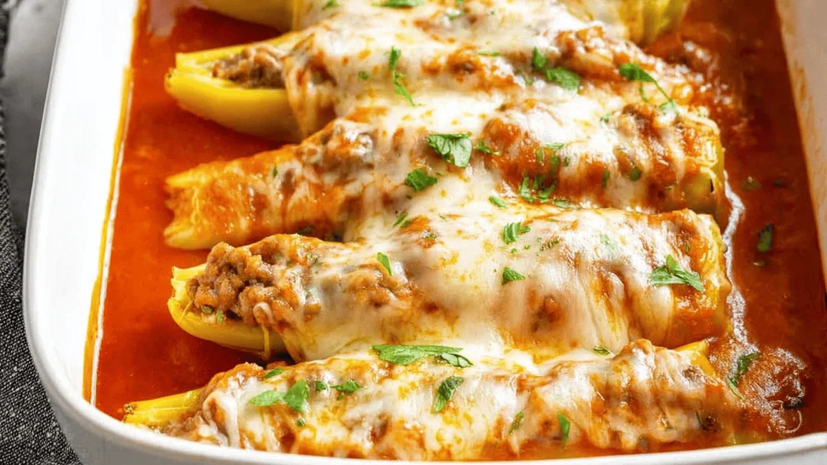 Italian Sausage Stuffed Banana Peppers Recipe