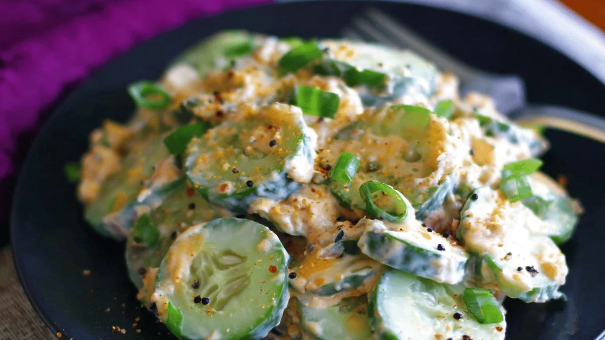 Jalapeno Popper Cucumber Salad Recipe