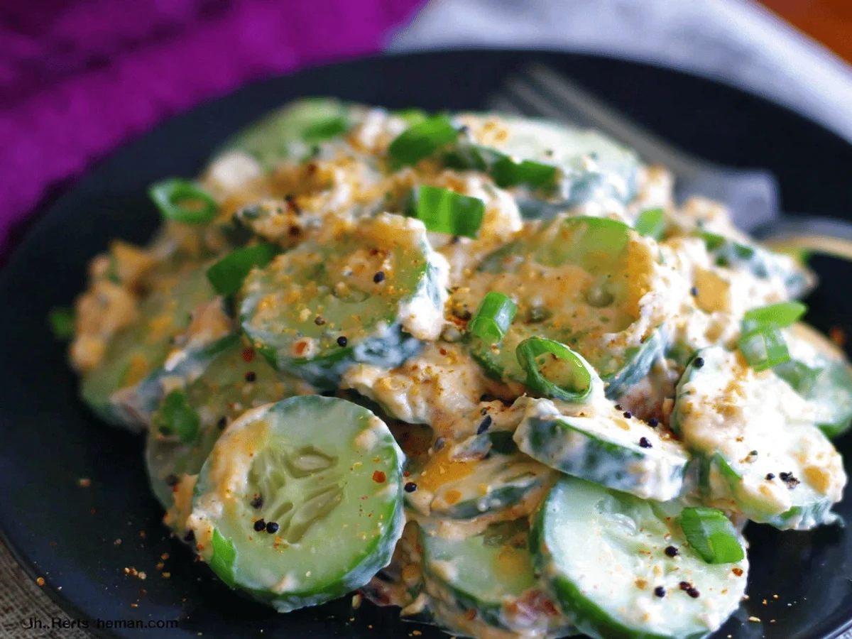 Jalapeno Popper Cucumber Salad Recipe - Featured Image