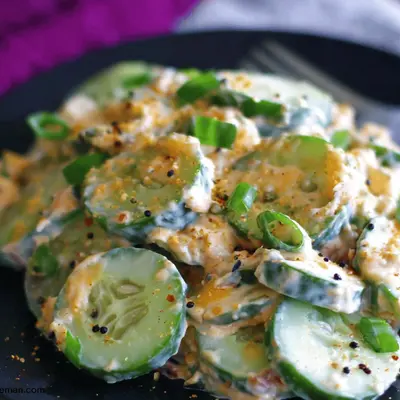 Jalapeno Popper Cucumber Salad Recipe