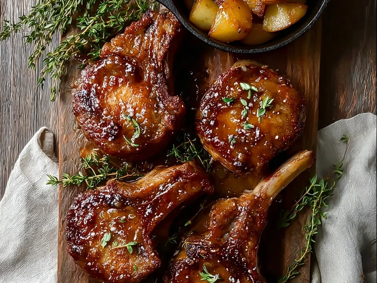 Juicy Apple Butter Lamb Chops: A Sweet & Savory Dinner - Featured Image