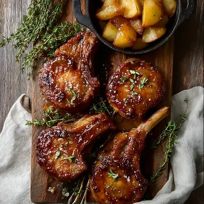 Juicy Apple Butter Lamb Chops: A Sweet & Savory Dinner