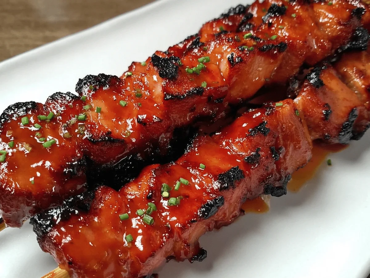 Juicy BBQ Pork Skewers Recipe - Featured Image