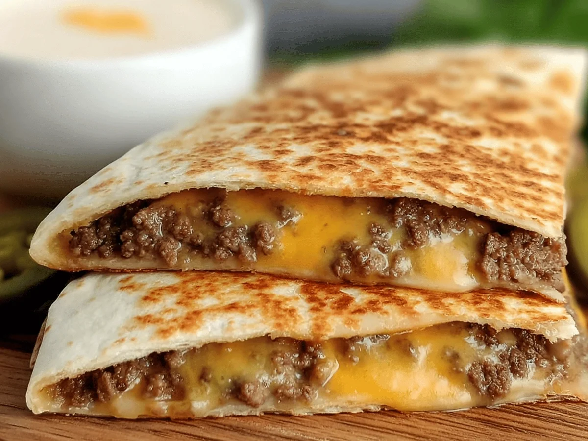 Juicy Blackstone Quesadilla Burger Recipe - Featured Image