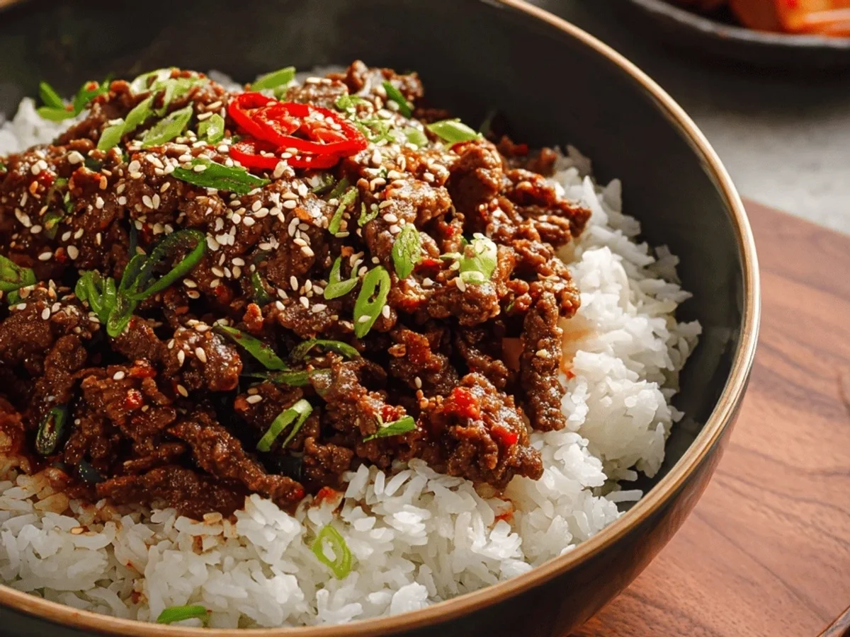 Korean Beef Bowl: Quick & Tasty Weeknight Magic - Featured Image