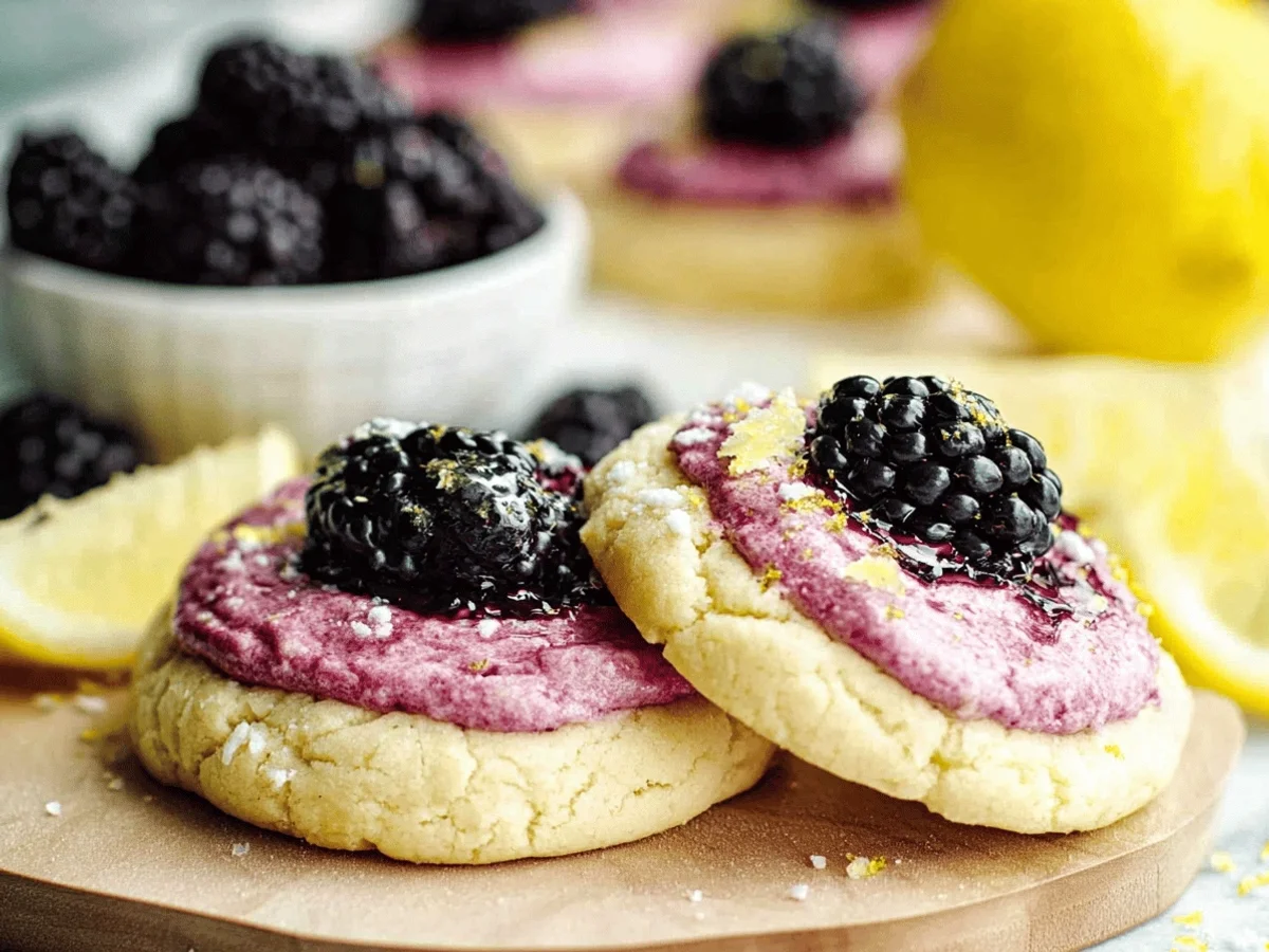 Lemon Blackberry Cookies Recipe - A Sweet and Tangy Treat - Featured Image