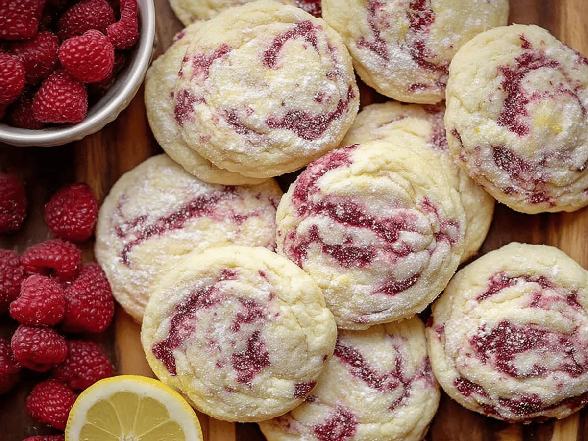 Lemon Raspberry Cookies Recipe - Featured Image