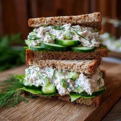 Light & Fresh Healthy Cucumber Tuna Sandwiches