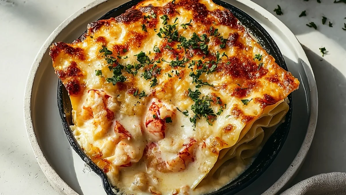 Luxurious Seafood Lasagna with Lobster & Shrimp