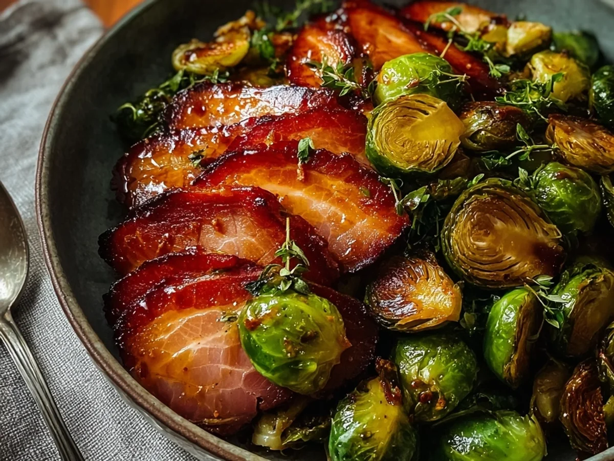 Maple Turkey Ham Brussels Sprouts: Easy One-Pan Dinner - Featured Image