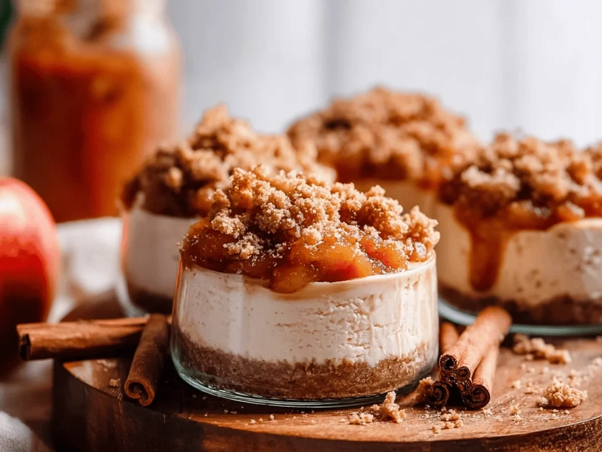 Mini No-Bake Apple Pie Cheesecakes - Featured Image
