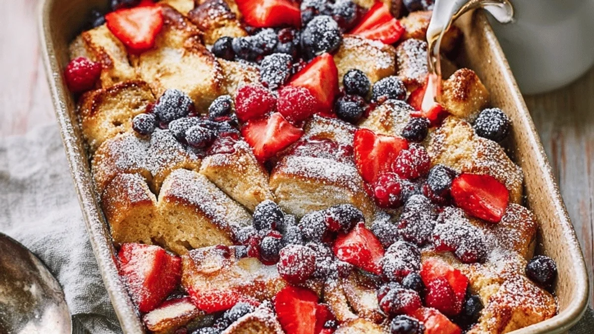 Mixed Berries Cream French Toast Bake: My Brunch Go-To