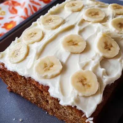 Moist Banana Cake with Cream Cheese Frosting Recipe