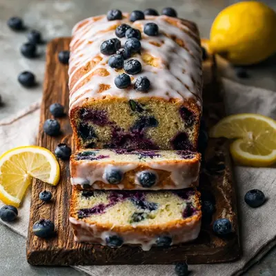 Moist Blueberry Zucchini Bread with Tangy Lemon Glaze