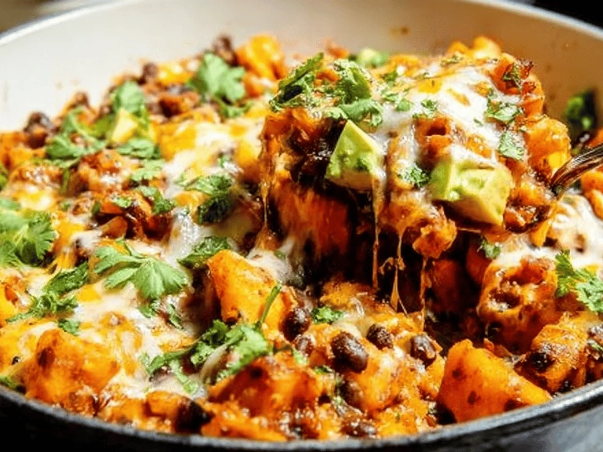 One-Pan Butternut Squash Enchilada Skillet Recipe - Featured Image