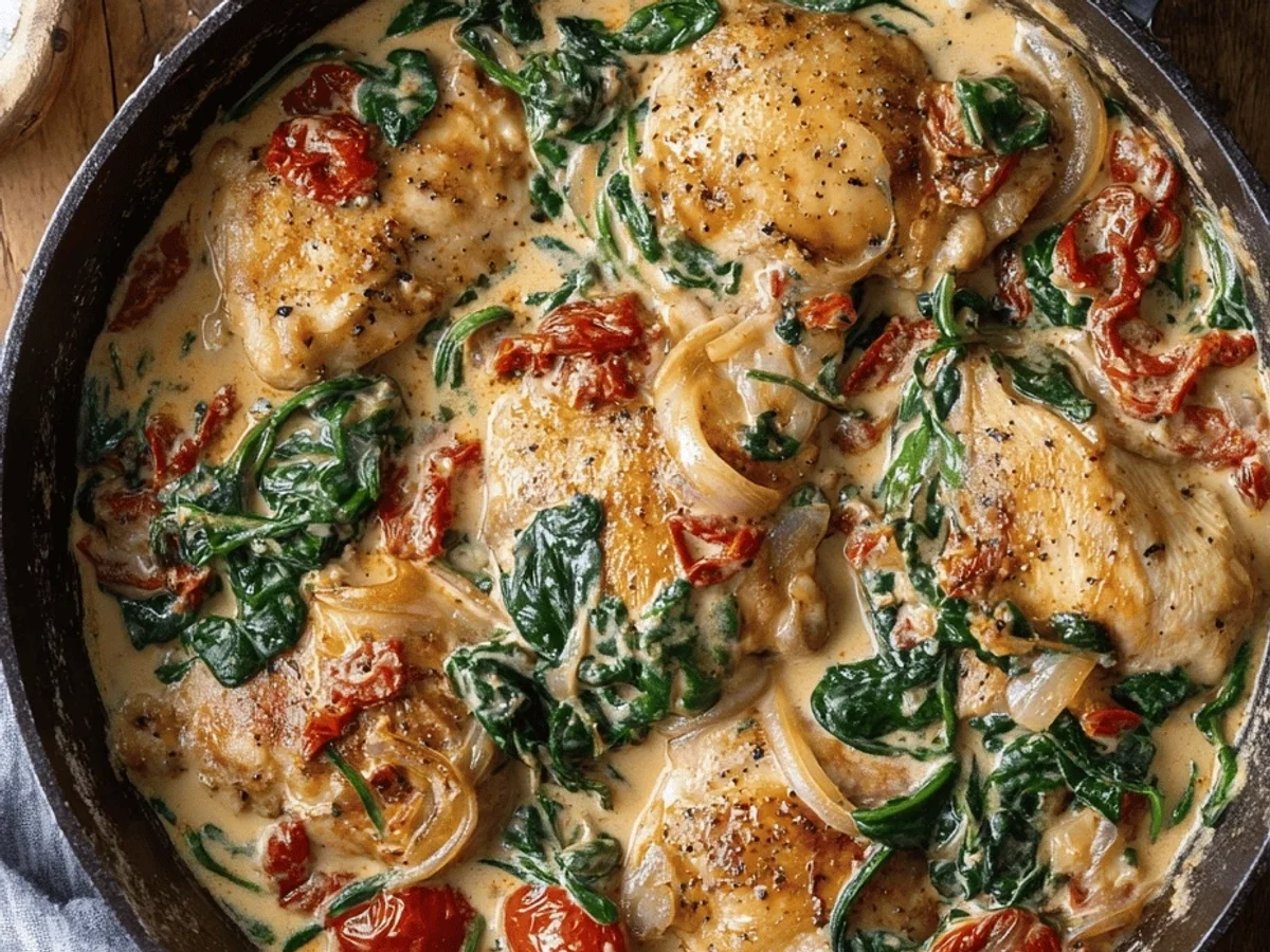 One Pan Tuscan Chicken Thighs: My Go-To Easy Weeknight Meal - Featured Image