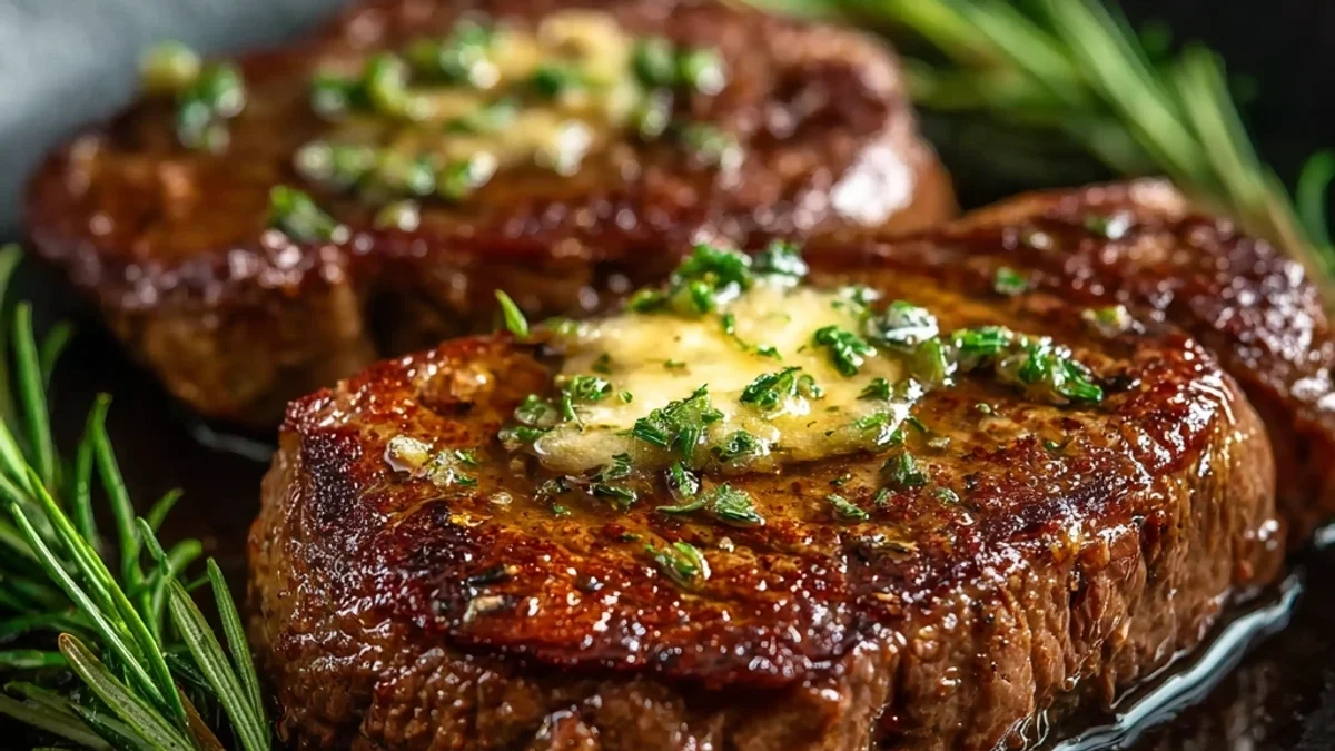 Pan Seared Steak with Garlic Butter: Crispy, Tender, Juicy