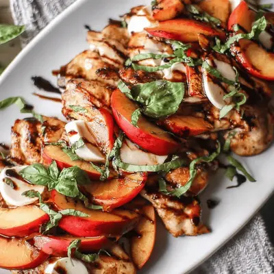 Peach Caprese Grilled Chicken Recipe