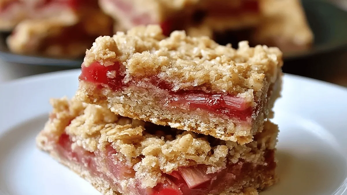 Perfect Rhubarb Oatmeal Bars Recipe