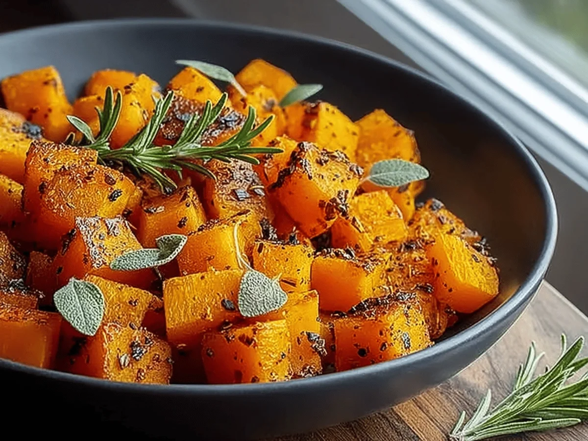 Perfectly Roasted Butternut Squash Recipe - Featured Image