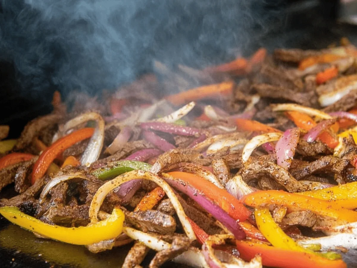 Perfectly Sizzling Blackstone Steak Fajitas Recipe - Featured Image