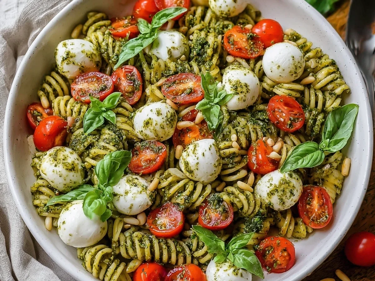 Pesto Caprese Pasta Salad: Zesty & Effortless Summer Dish - Featured Image