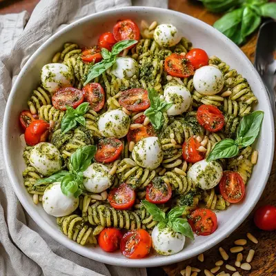 Pesto Caprese Pasta Salad: Zesty & Effortless Summer Dish