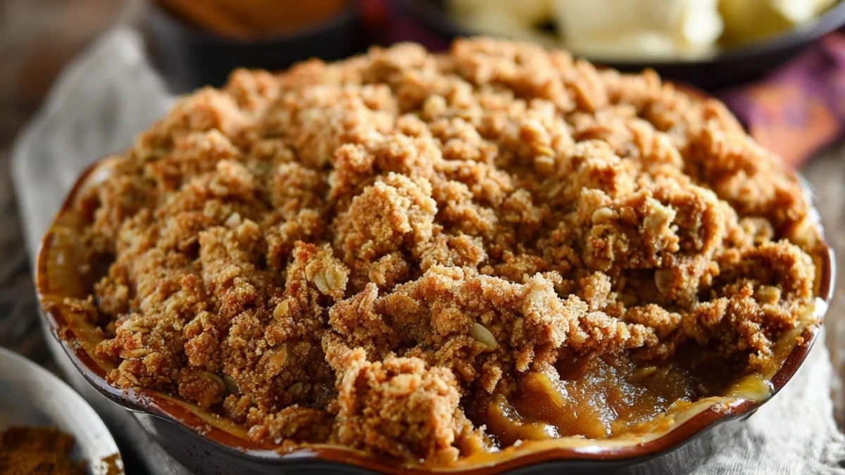 Pumpkin Pie Crisp: Golden Fall Dessert