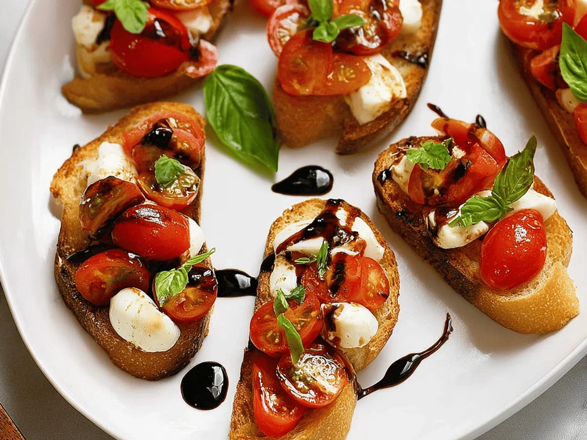 Quick and Easy 10-Minute Bruschetta Mozzarella - Featured Image