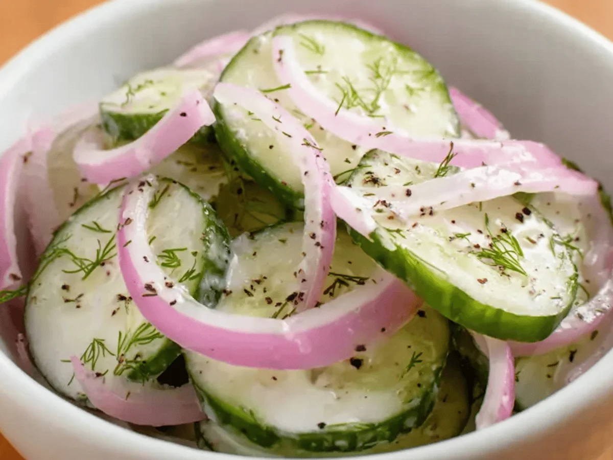 Quick and Easy Cucumber Salad Recipe - Featured Image