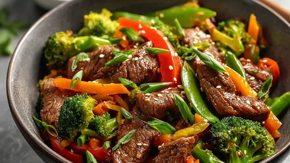 Quick Beef Stir Fry with Crisp Veggies
