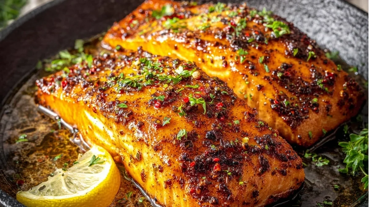 Quick Cajun Honey Butter Salmon with Zesty Kick