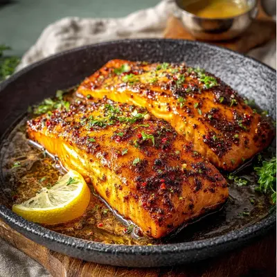Quick Cajun Honey Butter Salmon with Zesty Kick