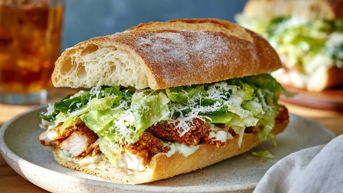 Quick Chicken Caesar Sandwich: Fresh & Tangy Lunch