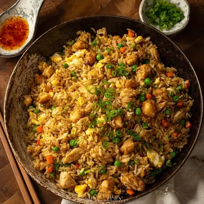 Quick Chicken Fried Rice: Restaurant Style