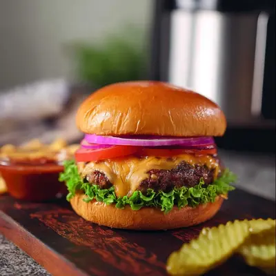 Quick Frozen Burgers in Air Fryer: Crispy, Juicy & Fast