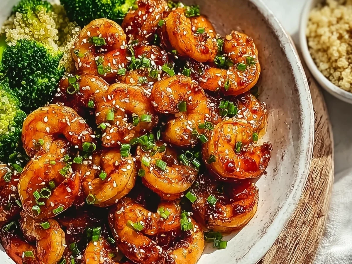 Quick High Protein Honey Garlic Shrimp Skillet - Featured Image